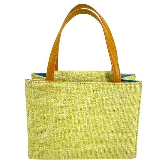 Unbranded Women’s Small Square Structured Basket Handbag Raffia Straw Tote - Picture 1 of 15